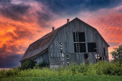 Dramatic Sky Over Barn